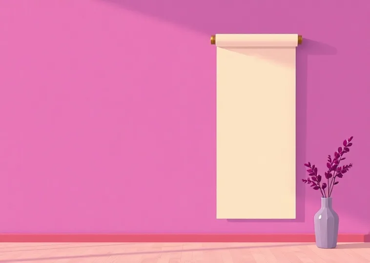 Pose de papier peint, rouleau et brosse à maroufler